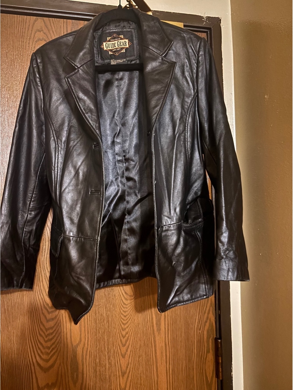 Vintage Genuine Leather Jacket- Size Small